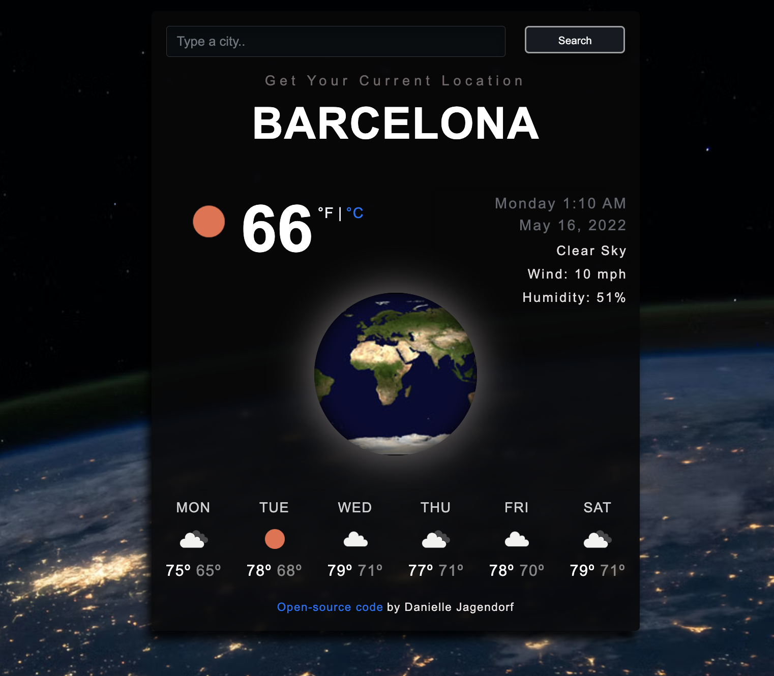 five day weather forecast